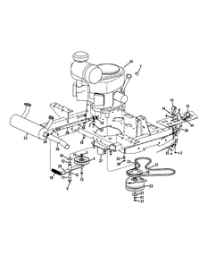 Engine Accessories, 60-Inch Deck Diagram and Parts List for S6031-KW 53DI8DU6050-31HP Cub Cadet Lawn Tractor